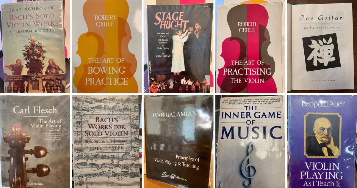 Further violin teaching books from Elaine’s shelf